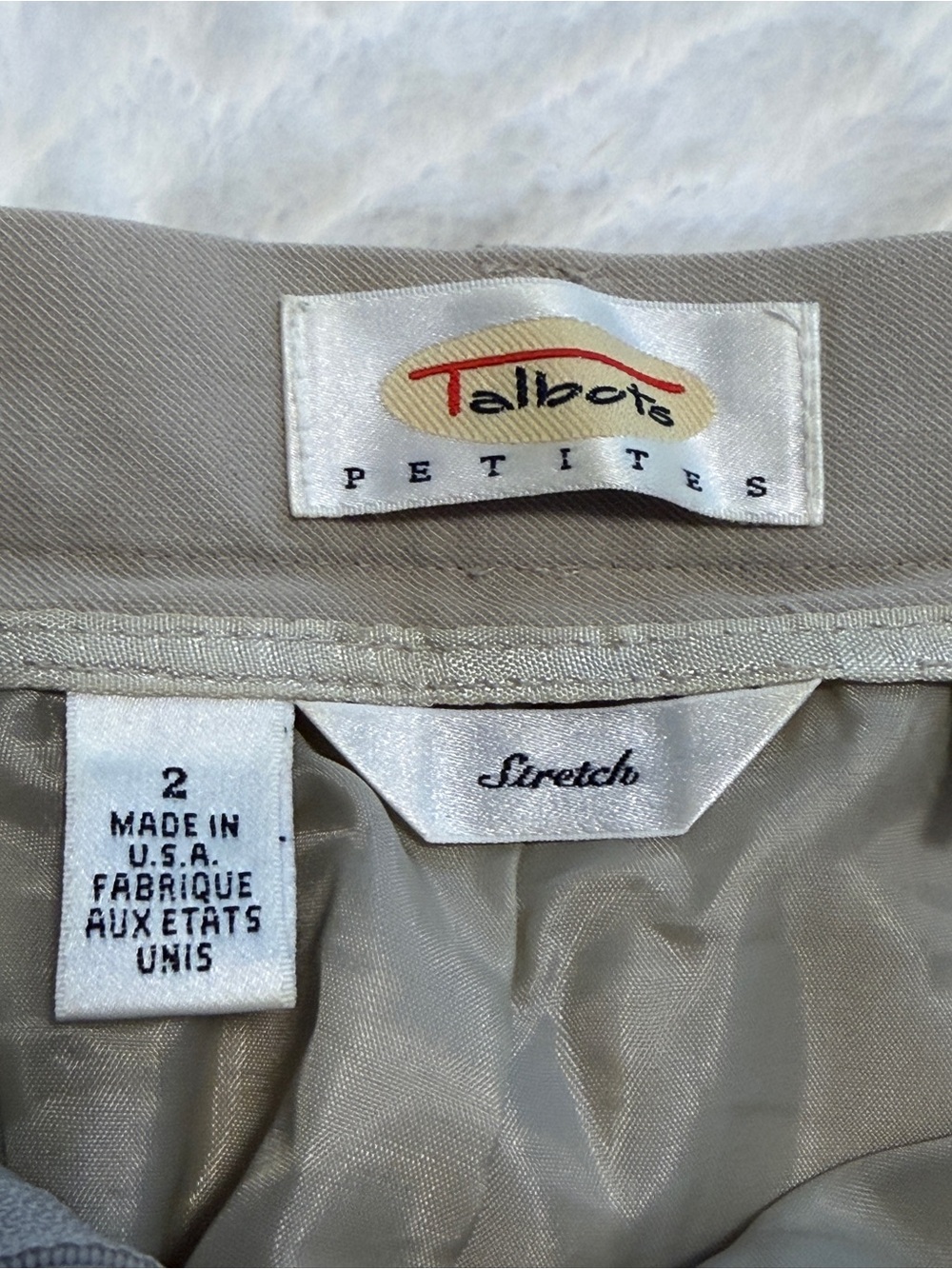 2 pairs! Size 2 Petite - Beige and Charcoal Grey Slim Dress Trousers - Picture 4 of 10